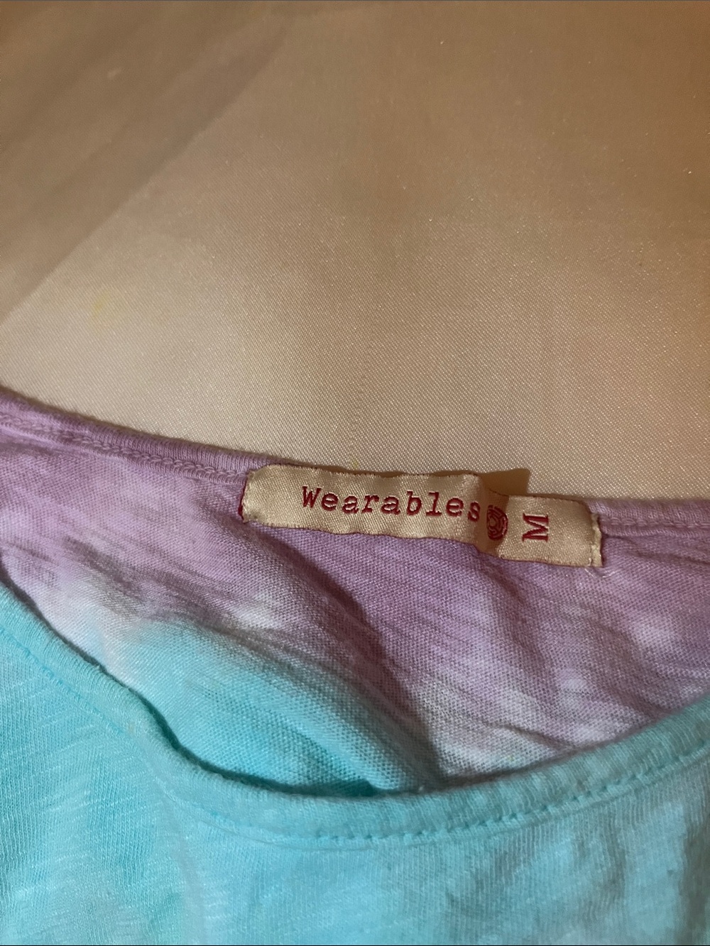 Spiral Tie-Dye Sleeveless Tank Top in Pink, Aqua & Gray - Picture 3 of 8